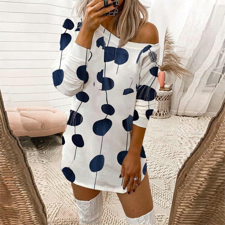 Se Xy Dress With Fashion Print And Long-sleeved Shirt - MRSLM