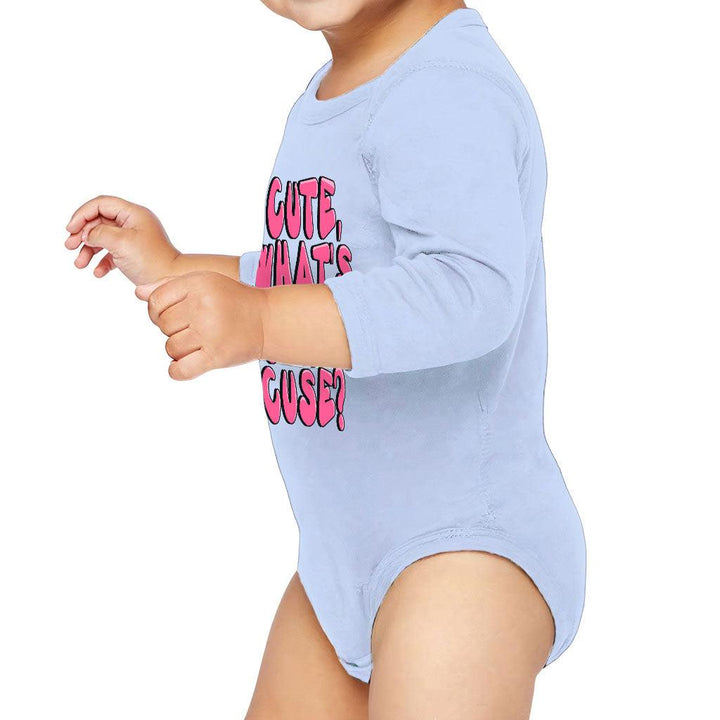 I'm Cute Baby Long Sleeve Onesie - Funny Baby Long Sleeve Bodysuit - Trendy Baby One-Piece - MRSLM