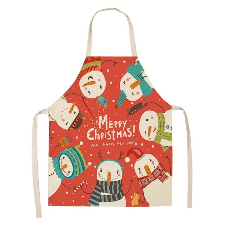 Christmas Themed Linen Apron