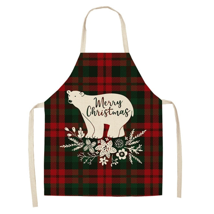 Christmas Themed Linen Apron