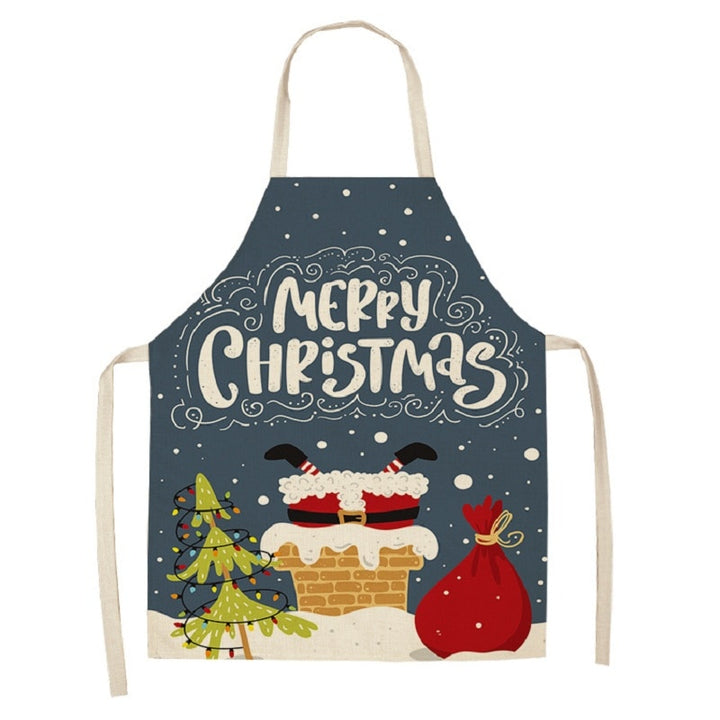 Christmas Themed Linen Apron