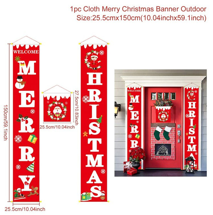 Merry Christmas Hanging Door Banners