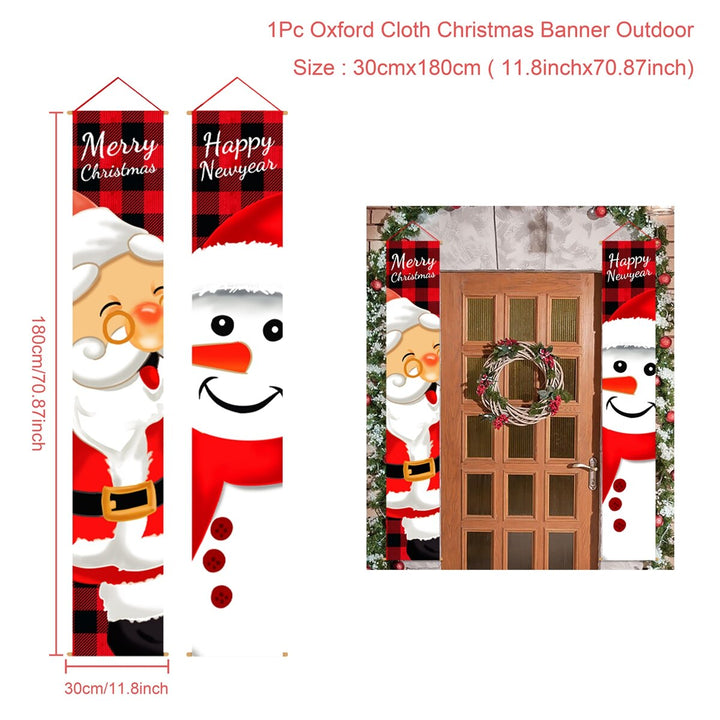 Merry Christmas Hanging Door Banners