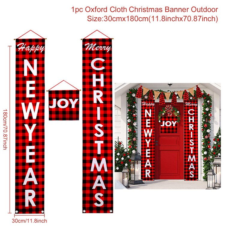 Merry Christmas Hanging Door Banners