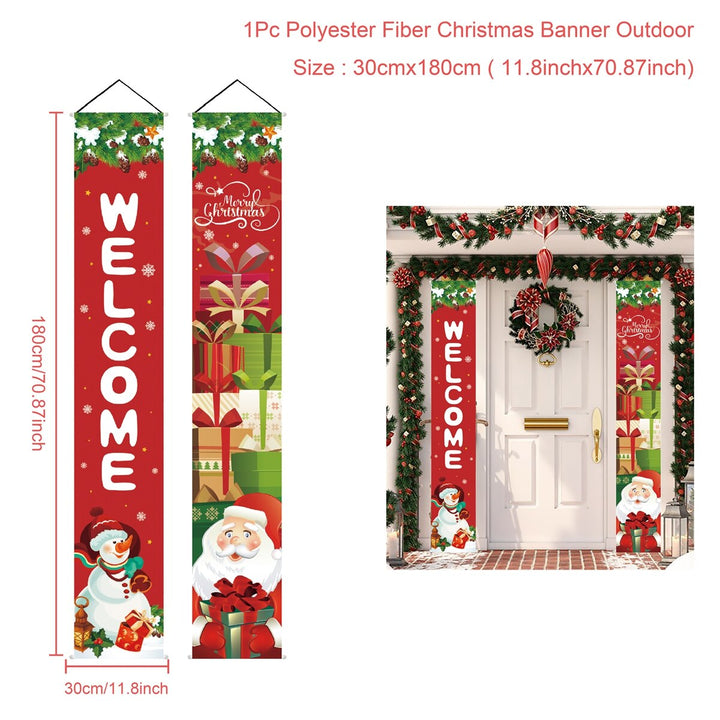 Merry Christmas Hanging Door Banners