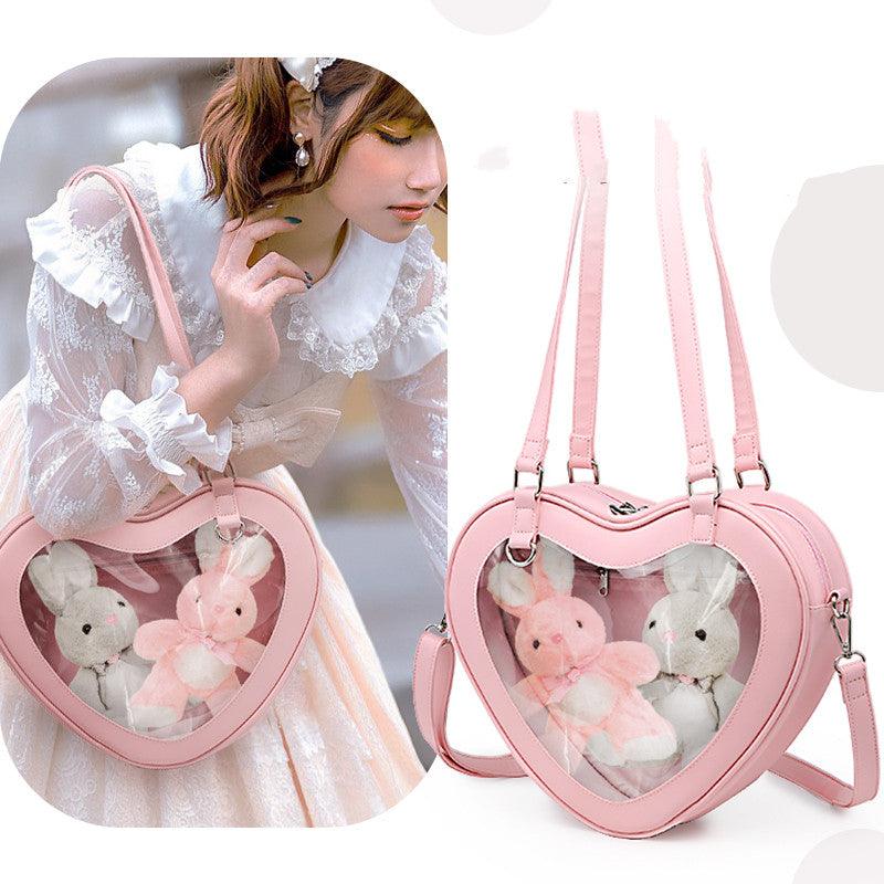 Transparent Crossbody Doll Love Small Pain Bag - MRSLM