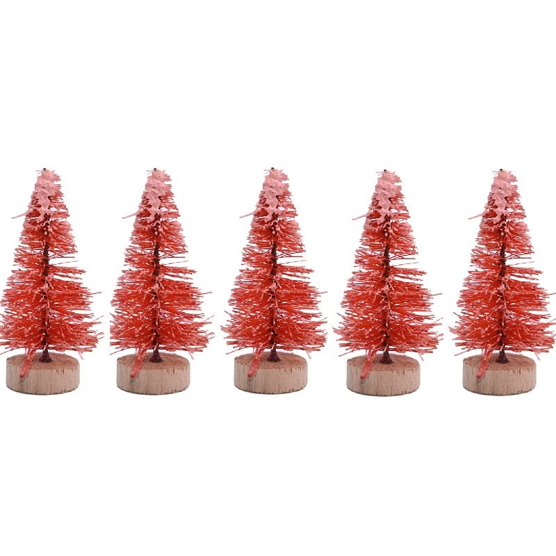 Colorful Desktop Christmas Trees 5 Pcs Set