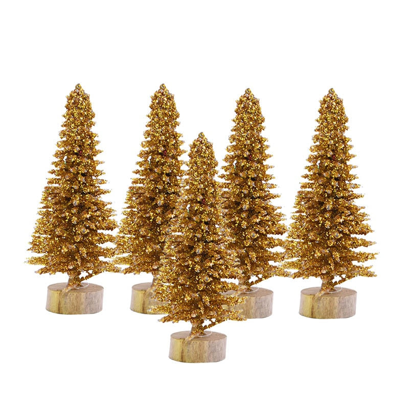 Colorful Desktop Christmas Trees 5 Pcs Set