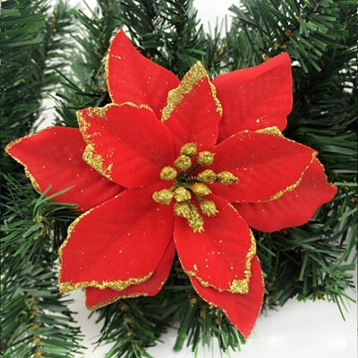 Decorative Christmas Tree Flowers Set