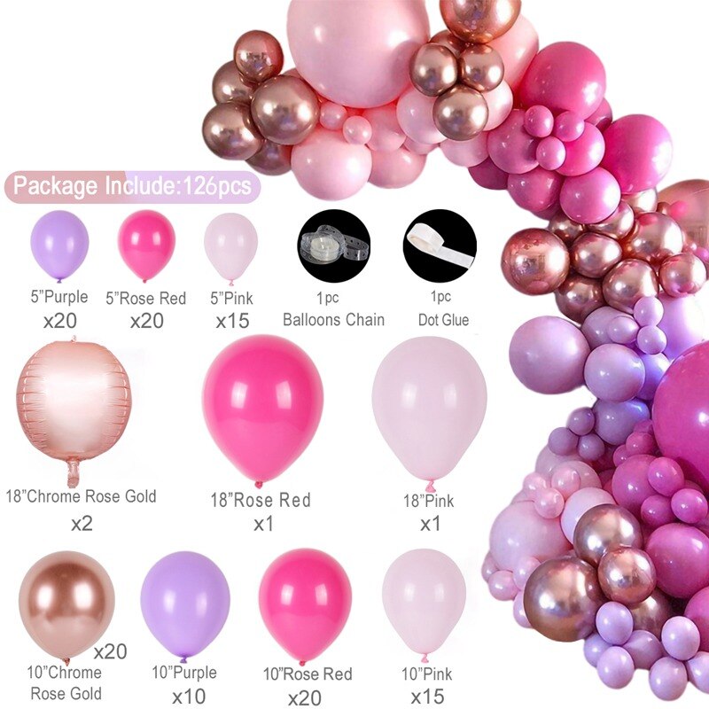 Stylish Balloon Garland for Wedding Party 169 pcs Set