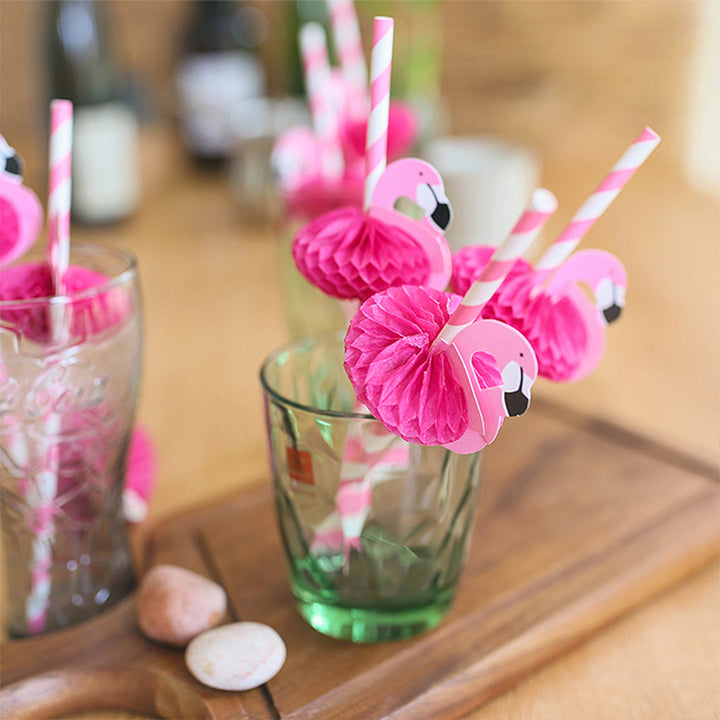 3D Flamingo Drinking Straws 10/20 Pcs Set