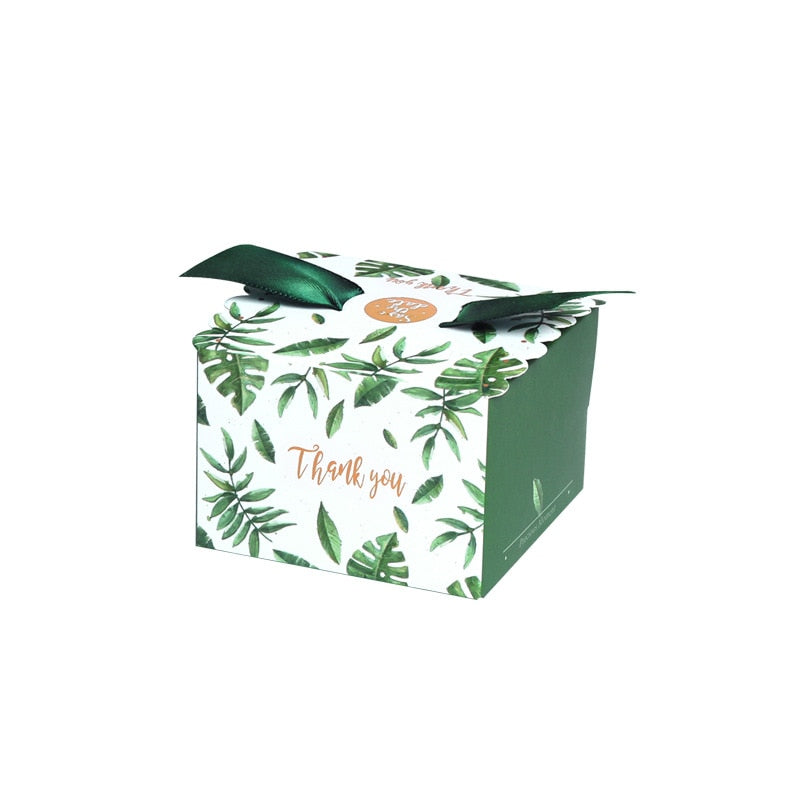 Set of Small Candy Boxes in Green Color