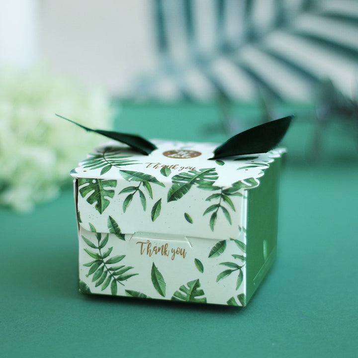 Set of Small Candy Boxes in Green Color