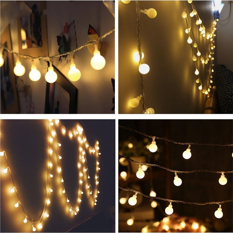 Waterproof LED Ball String Lights