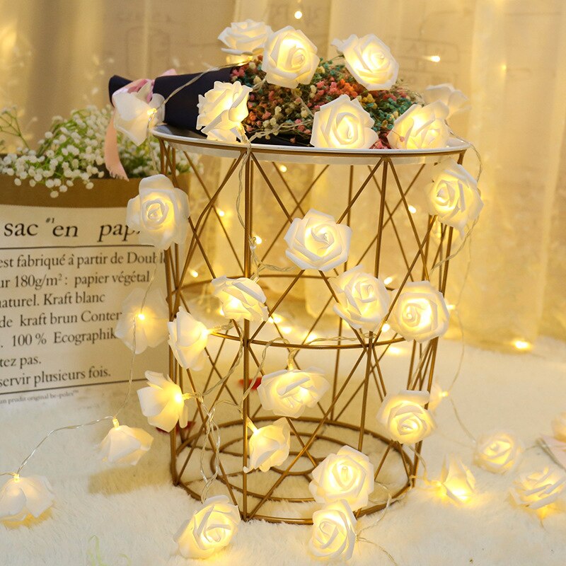 Warm White Rattan Ball LED String Light