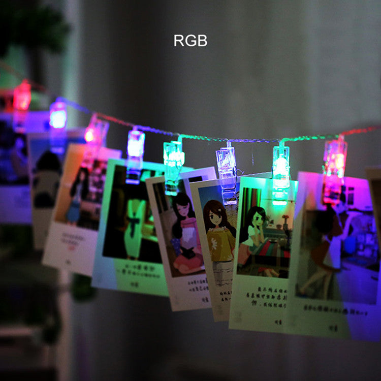 String LED Lights With Clips For Photos