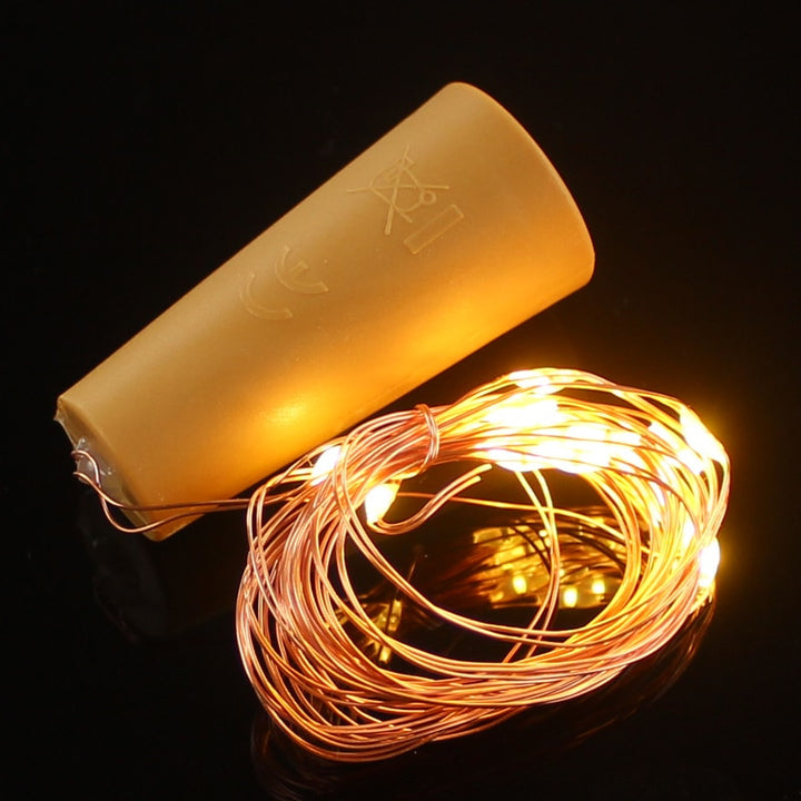 20 LEDs Copper Wire String Lights with Bottle Stopper