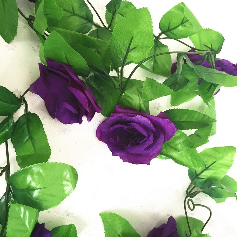 Silk Roses Garlands, 250 cm