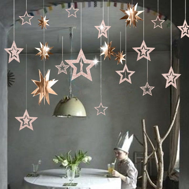 Star Shaped Paper Haging Garland for Wedding