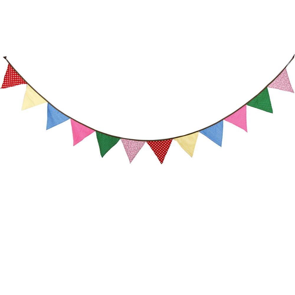 Colorful Cotton Flags Party Banner