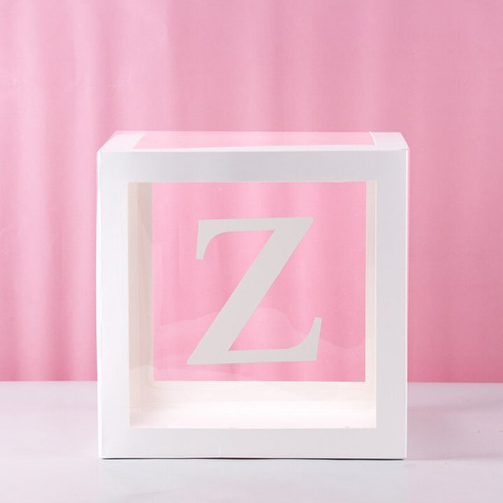 Transparent Letter Patterned Box