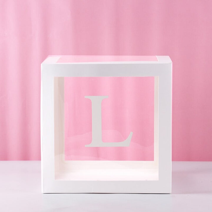 Transparent Letter Patterned Box