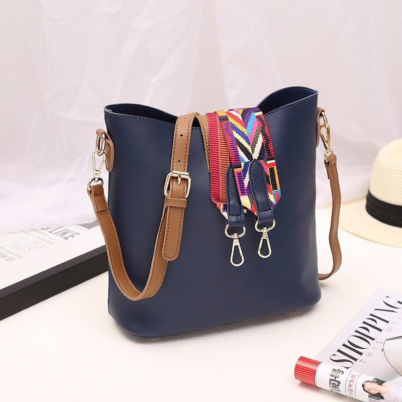 Bag 2021 female fashion color mosaic bucket bag shoulder bag with diagonal package bag manufacturers selling 8054 - MRSLM