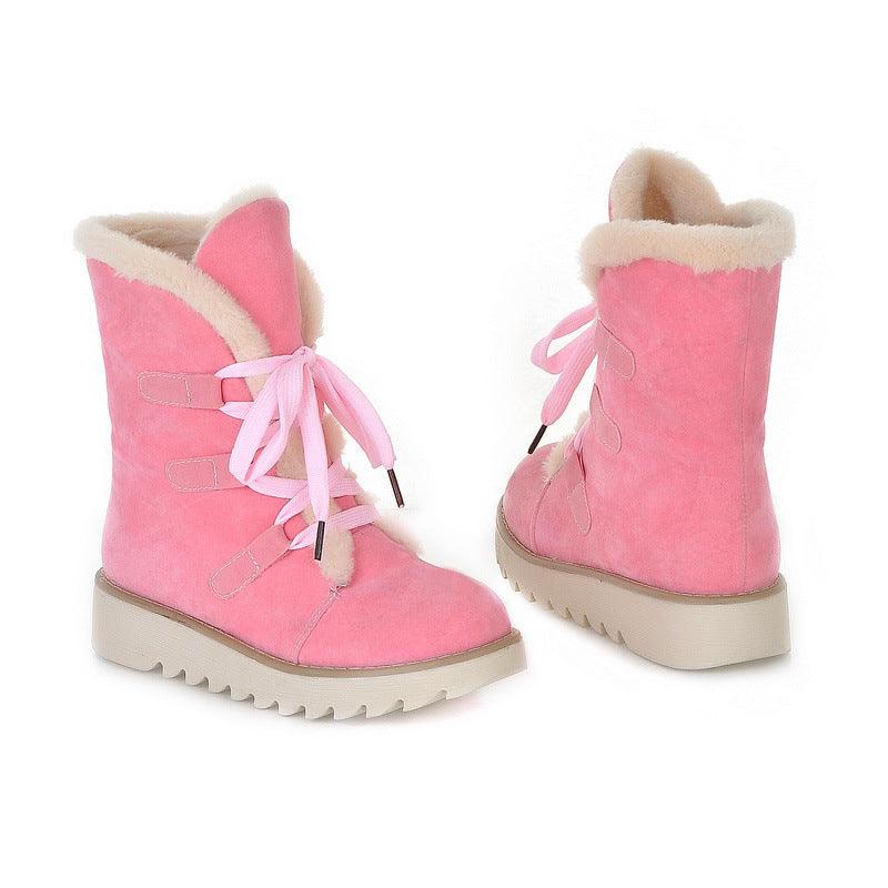 Warm Snow Boots Lace up Ankle Boots - MRSLM