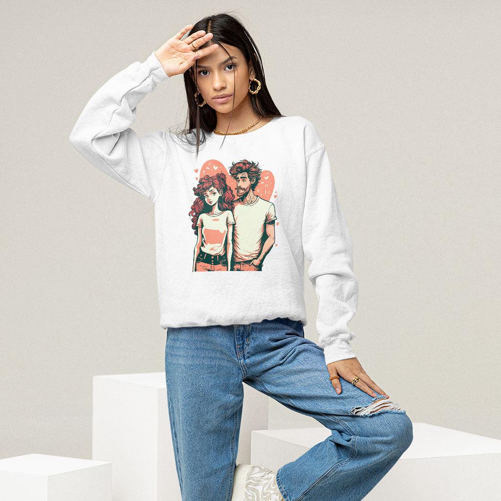Love Print Sweatshirt - Romantic Crewneck Sweatshirt - Printed Sweatshirt - MRSLM