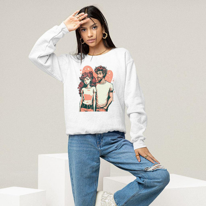 Love Print Sweatshirt - Romantic Crewneck Sweatshirt - Printed Sweatshirt - MRSLM