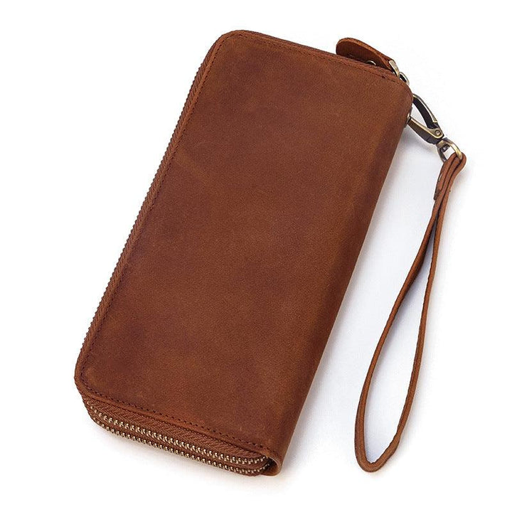 Men's Vintage Double Leather Clutch Bag - MRSLM