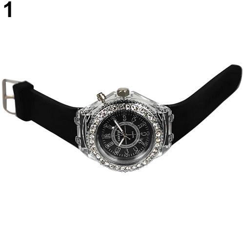 Unisex Fashion Geneva Silicone Luminous Light Sports Quartz Analog Wrist Watch - MRSLM