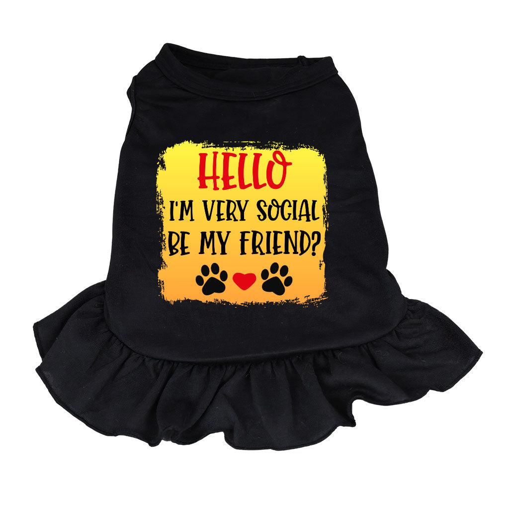 Friend Dog Sundress - Colorful Dog Dress Shirt - Printed Dog Clothing - MRSLM