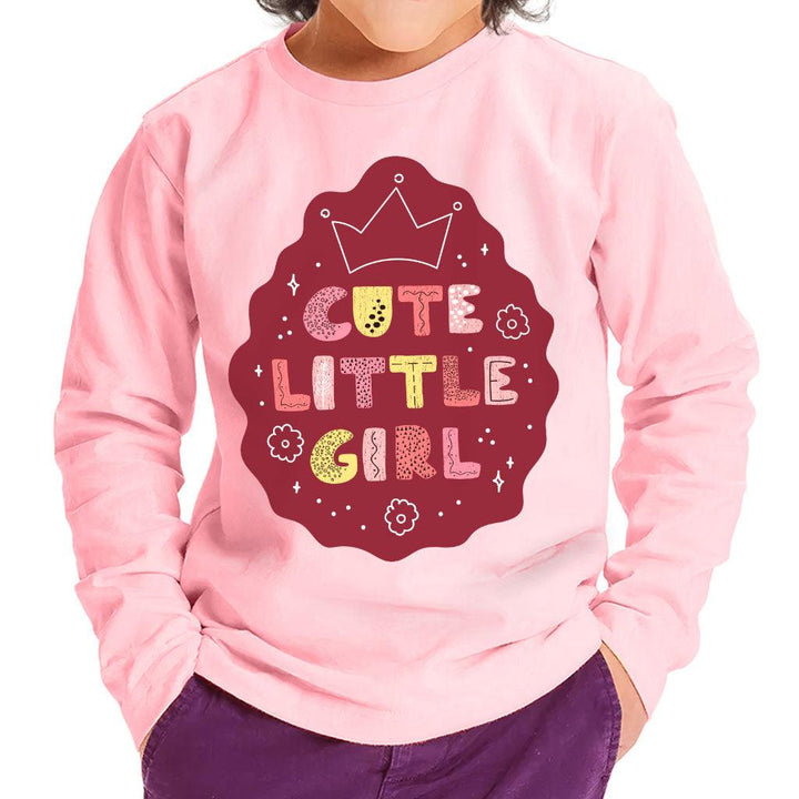 Cute Little Girl Toddler Long Sleeve T-Shirt - Kawaii Kids' T-Shirt - Printed Long Sleeve Tee - MRSLM