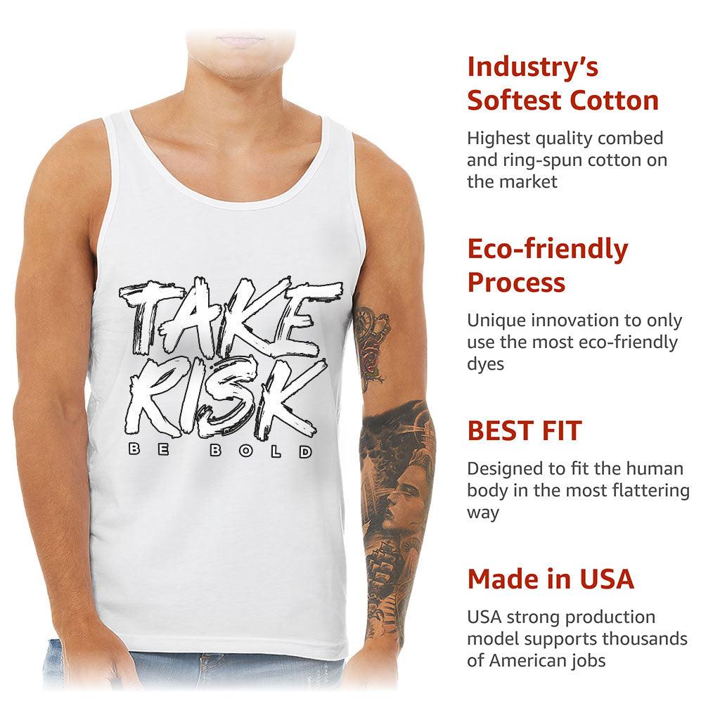 Take Risk Tank - Funny Workout Tank - Themed Jersey Tank - MRSLM