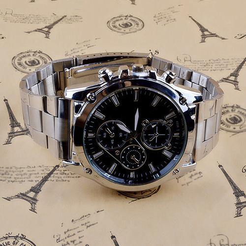 Luxury Men Business Sport Stainless Steel Quartz Analog Wrist Watch Xmas Gift - MRSLM