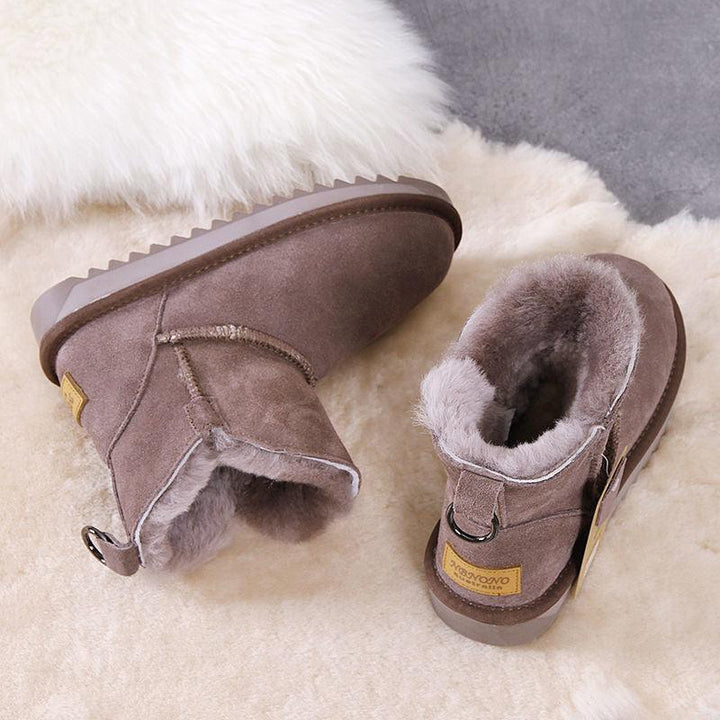 Plush Thickened Warmth And Non-slip Fur Cotton Shoes - MRSLM