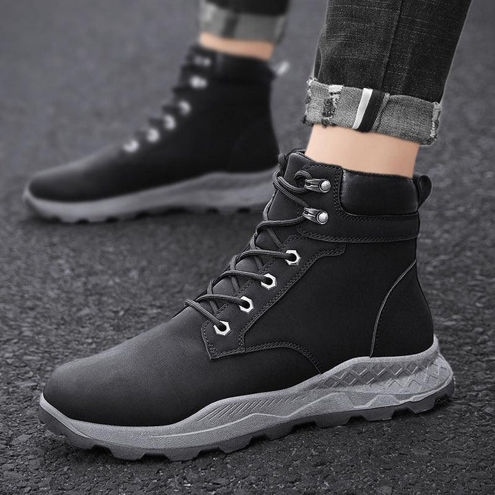 Rhubarb Casual Leather Boots Retro Tooling Ankle - MRSLM