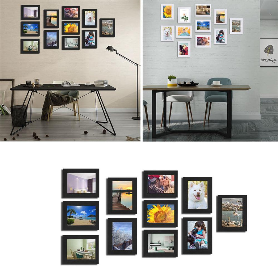 11 Pcs DIY Multi Photo Frame Set Hanging Picture Modern Display Wall Art Home Decorations - MRSLM