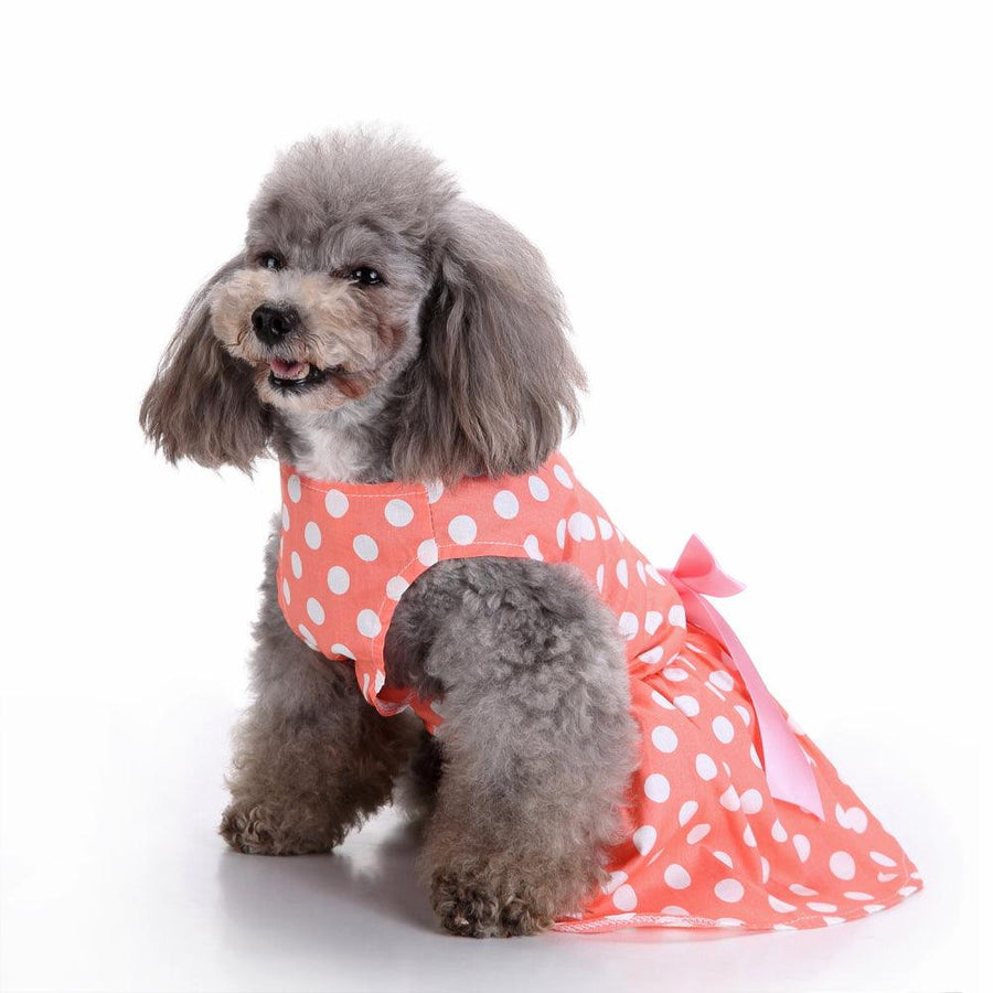 Vintage Polka Dot Pet Clothes for Dog Dress Cat Vest Shirts - MRSLM