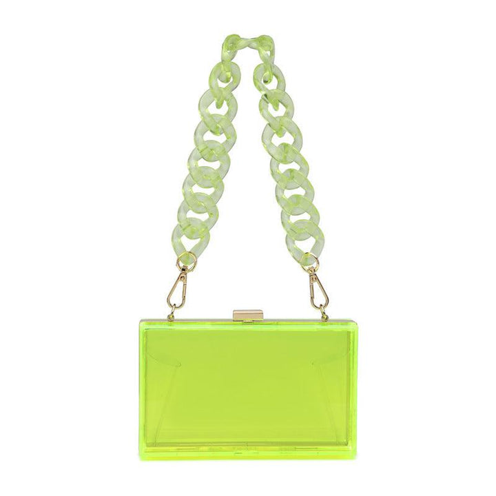 Acrylic Transparent One-shoulder Messenger Mini Square Bag - MRSLM