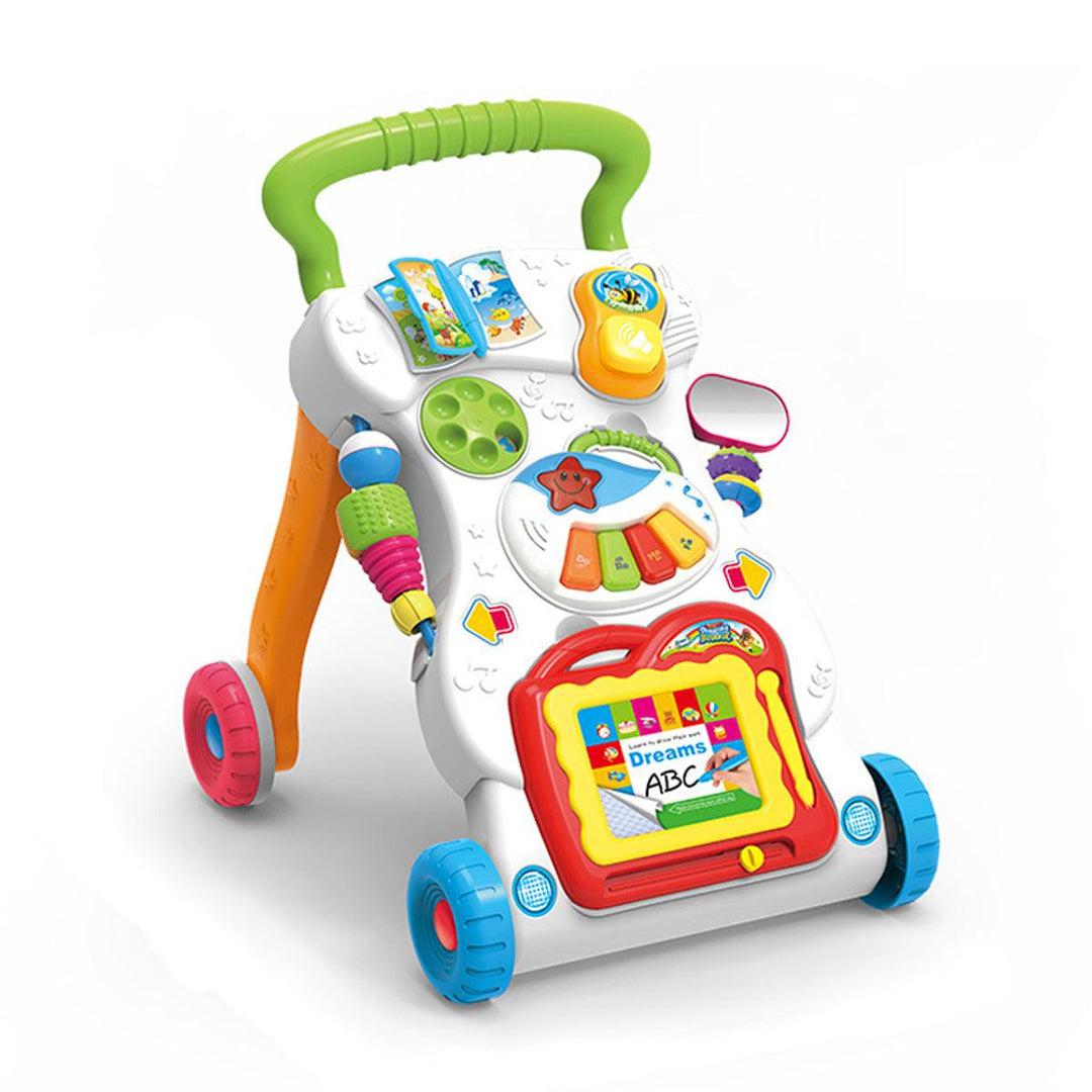 Baby Toys Learning Walker Music Stand Multi Function Play Center Toddler Educational Toys for Early Childhood - MRSLM