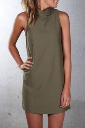 Women's Casual Summer Turtleneck Dress