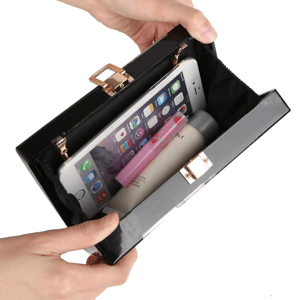 Acrylic hand dinner dress bag Luxury Marble Phone Clutch - MRSLM