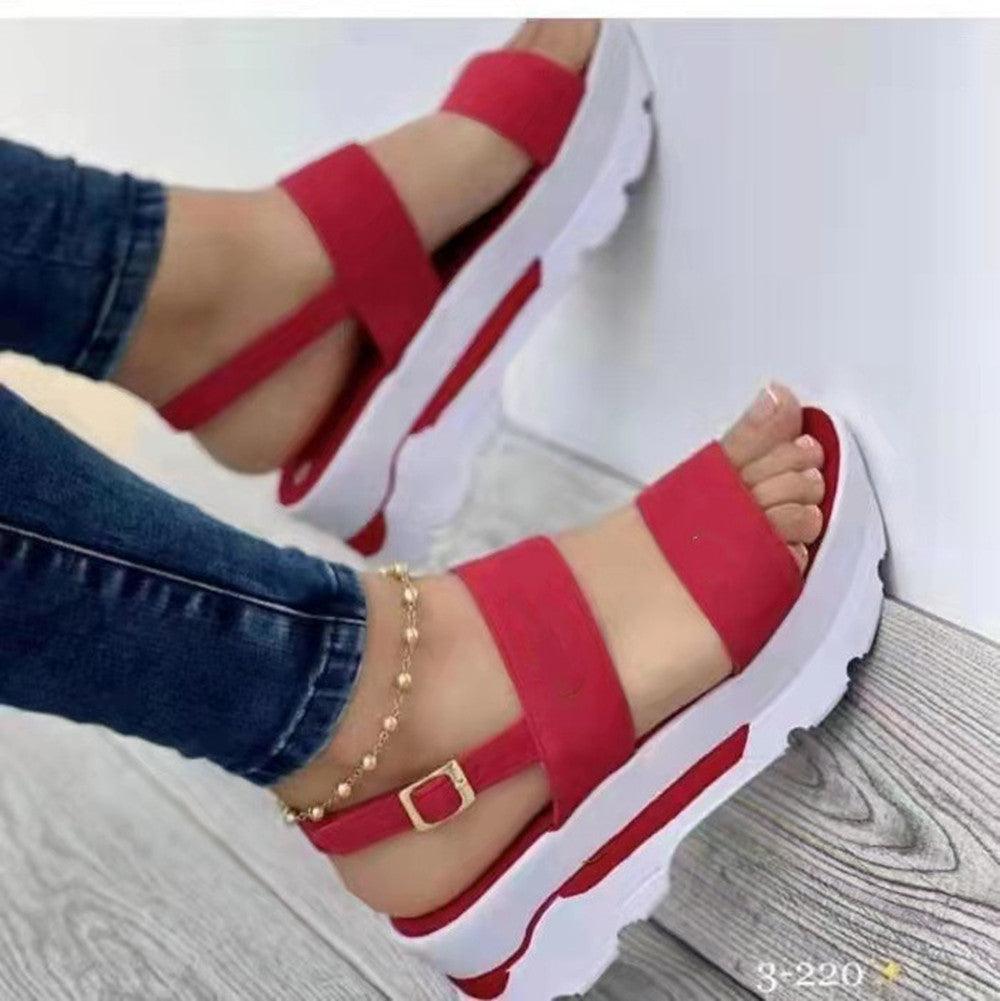 Statement Round Toe Platform Casual Women's Sandals - MRSLM