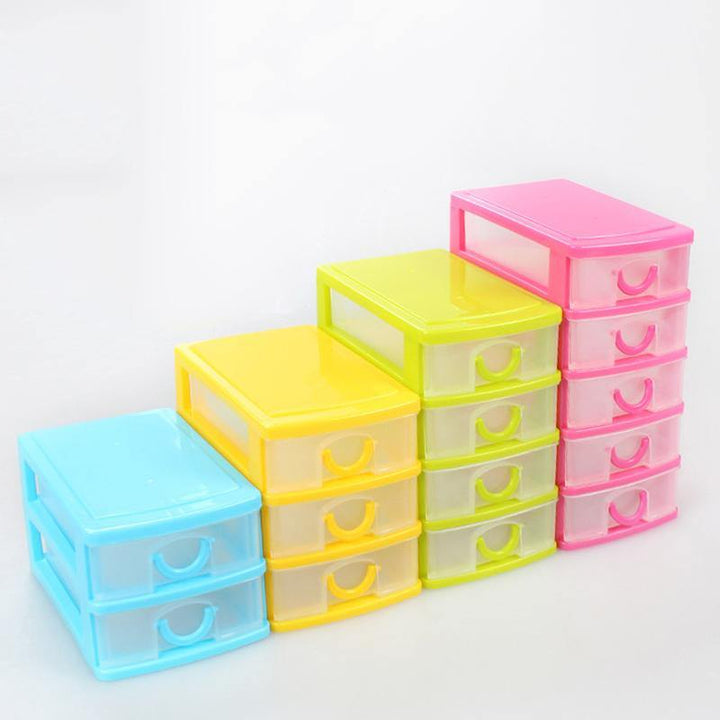 4 Styles Multi-layer Plastic Storage Box Desktop Organizer Drawer Storage Box Detachable Jewelry Makeup Cabinets Case Nail Storage Case - MRSLM