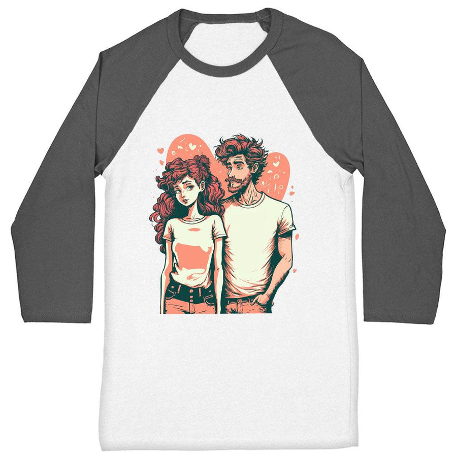 Love Print Baseball T-Shirt - Romantic T-Shirt - Printed Baseball Tee - MRSLM