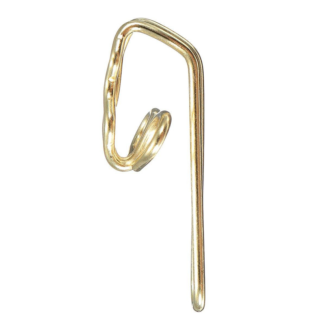 100pcs Gold/Silver Curtain Hooks Metal 28mm for Pencil Pleat Tapes Curtains Hook - MRSLM