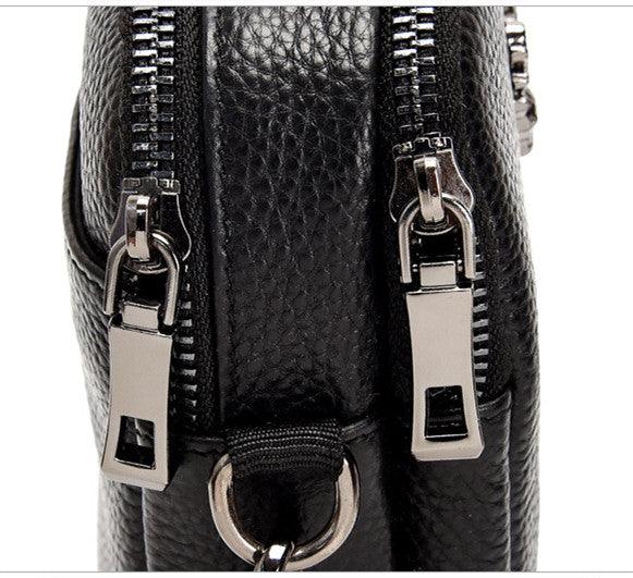 Women's Layer Leather Mobile Phone Shoulder Messenger Bag - MRSLM