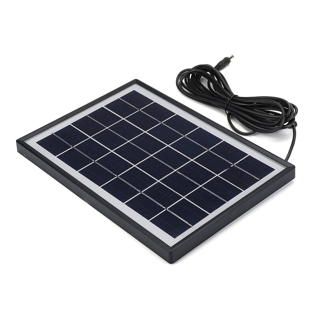 100-240V 3000mAh Rechargeable LED MP3 FM Solar Panel Power Lighting Charging System Set - MRSLM